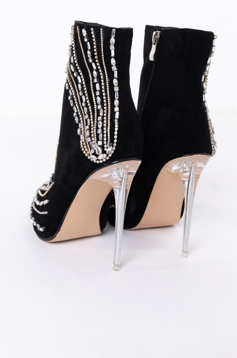 AZALEA WANG COME ALIVE AT NIGHT STILETTO BOOTIE IN BLACK