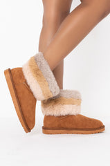 AZALEA WANG STUCK ON YOU FLAT BOOTIE IN BEIGE