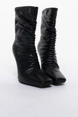 AZALEA WANG CRAZY IN LOVE STILETTO BOOTIE IN BLACK