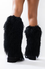 AZALEA WANG DONT ASK ME IF ITS REAL FLAT BOOT IN BLACK