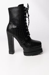 AZALEA WANG DON'T CALL ME YOURS CHUNKY BOOTIE IN BLACK