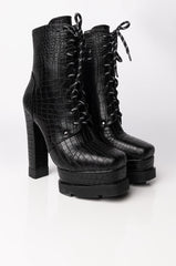 AZALEA WANG DON'T CALL ME YOURS CHUNKY BOOTIE IN BLACK