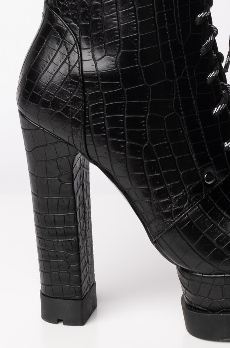 AZALEA WANG DON'T CALL ME YOURS CHUNKY BOOTIE IN BLACK
