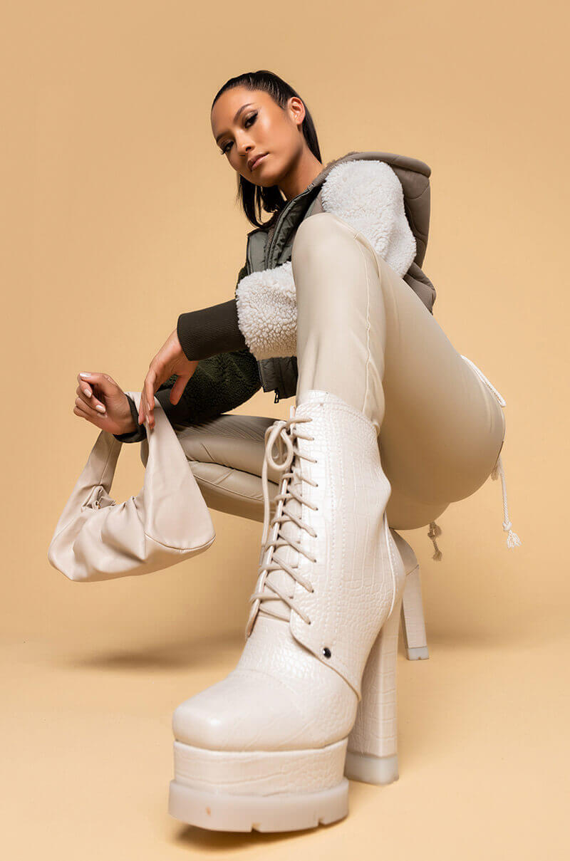 AZALEA WANG DON'T CALL ME YOURS CHUNKY BOOTIE IN BONE