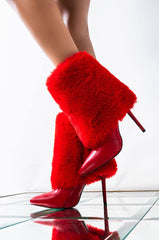 AZALEA WANG DONT PUT ME ON BOOTIE IN RED