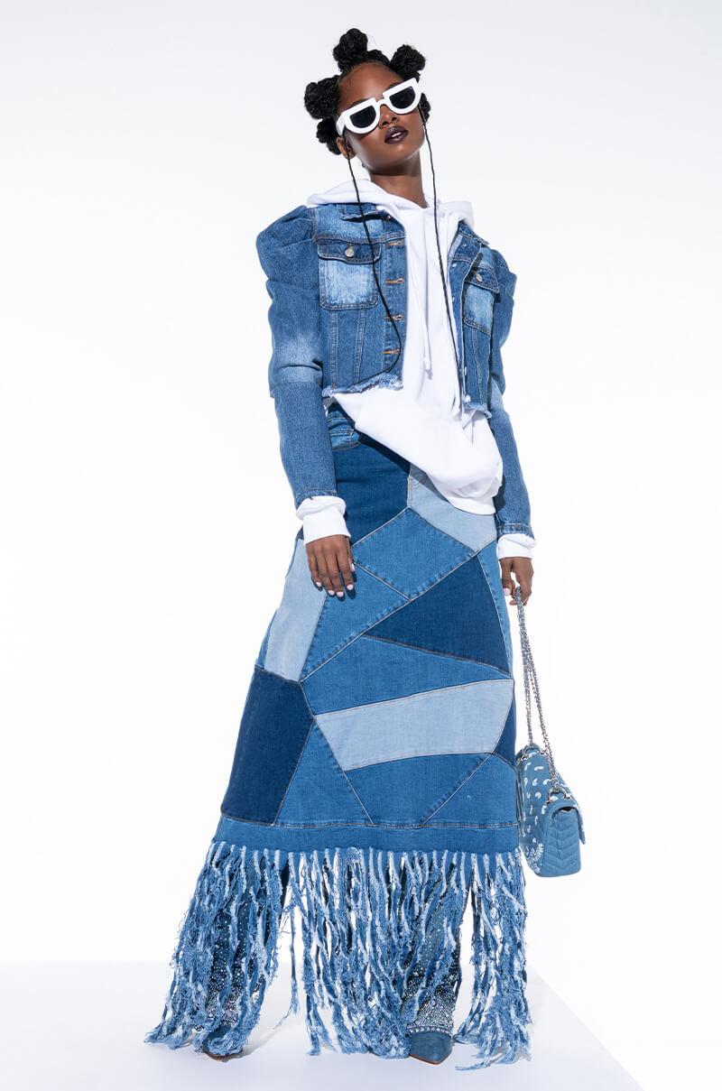 EVERYDAY PUFF SHOULDER DENIM JACKET