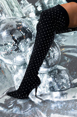 AZALEA WANG GOING ALL IN STILETTO BOOT IN BLACK SUEDE