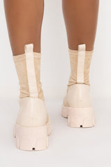 AZALEA WANG GOT ME GOIN FLATFORM BOOTIE IN BONE