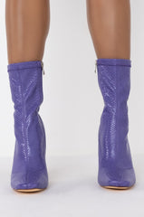 AZALEA WANG GOTTA LET YOU GO STILETTO BOOTIE IN PURPLE