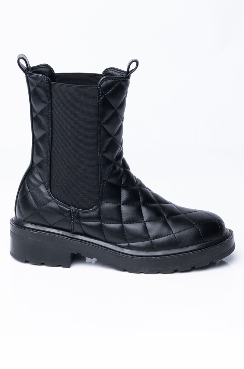 AZALEA WANG I DON'T CARE I WANT YOU FLAT BOOTIE IN BLACK
