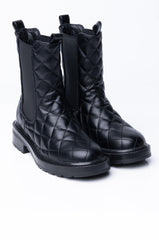 AZALEA WANG I DON'T CARE I WANT YOU FLAT BOOTIE IN BLACK