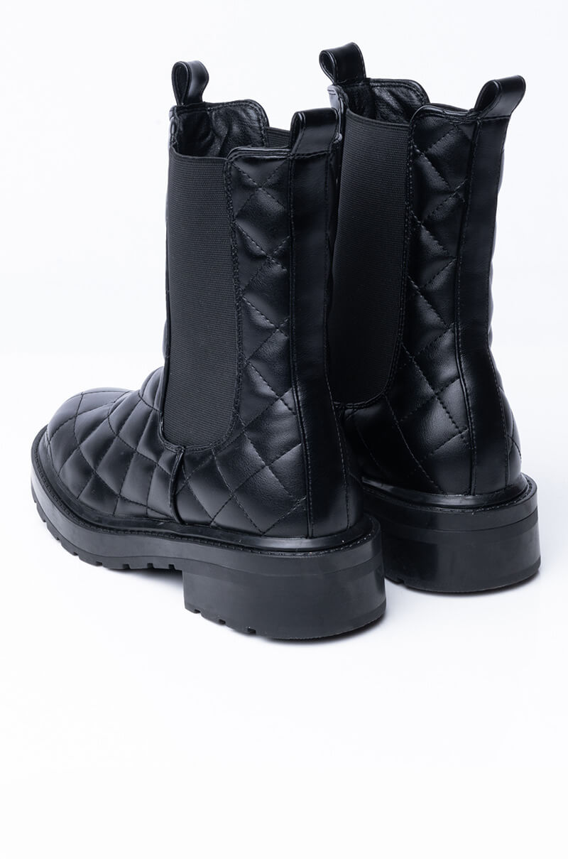 AZALEA WANG I DON'T CARE I WANT YOU FLAT BOOTIE IN BLACK