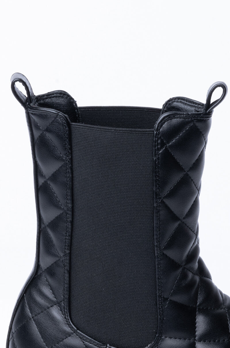 AZALEA WANG I DON'T CARE I WANT YOU FLAT BOOTIE IN BLACK