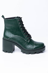 AZALEA WANG I SAID WHAT I SAID CHUNKY BOOTIE IN GREEN CROC