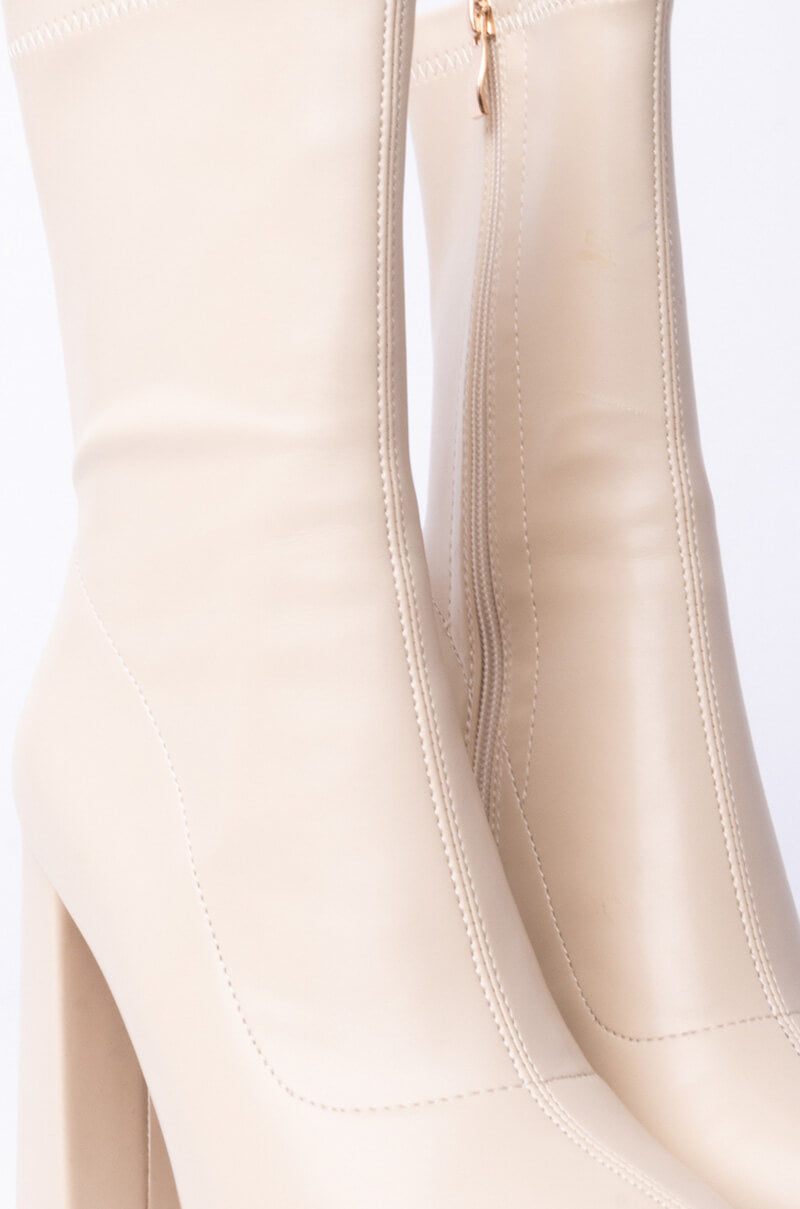 AZALEA WANG I'LL BE YOUR DAY DREAM CHUNKY BOOTIE IN NUDE