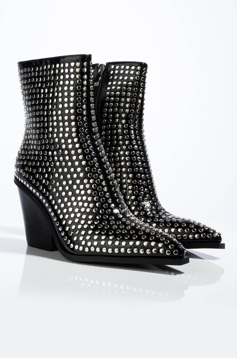 AZALEA WANG LEFT YOU ON READ STUDDED BOOTIE