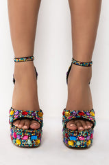 AZALEA WANG LIFE OF THE PARTY CHUNKY SANDAL IN MULTI