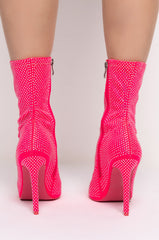 AZALEA WANG LIFE OF THE PARTY STILETTO BOOTIE IN PINK