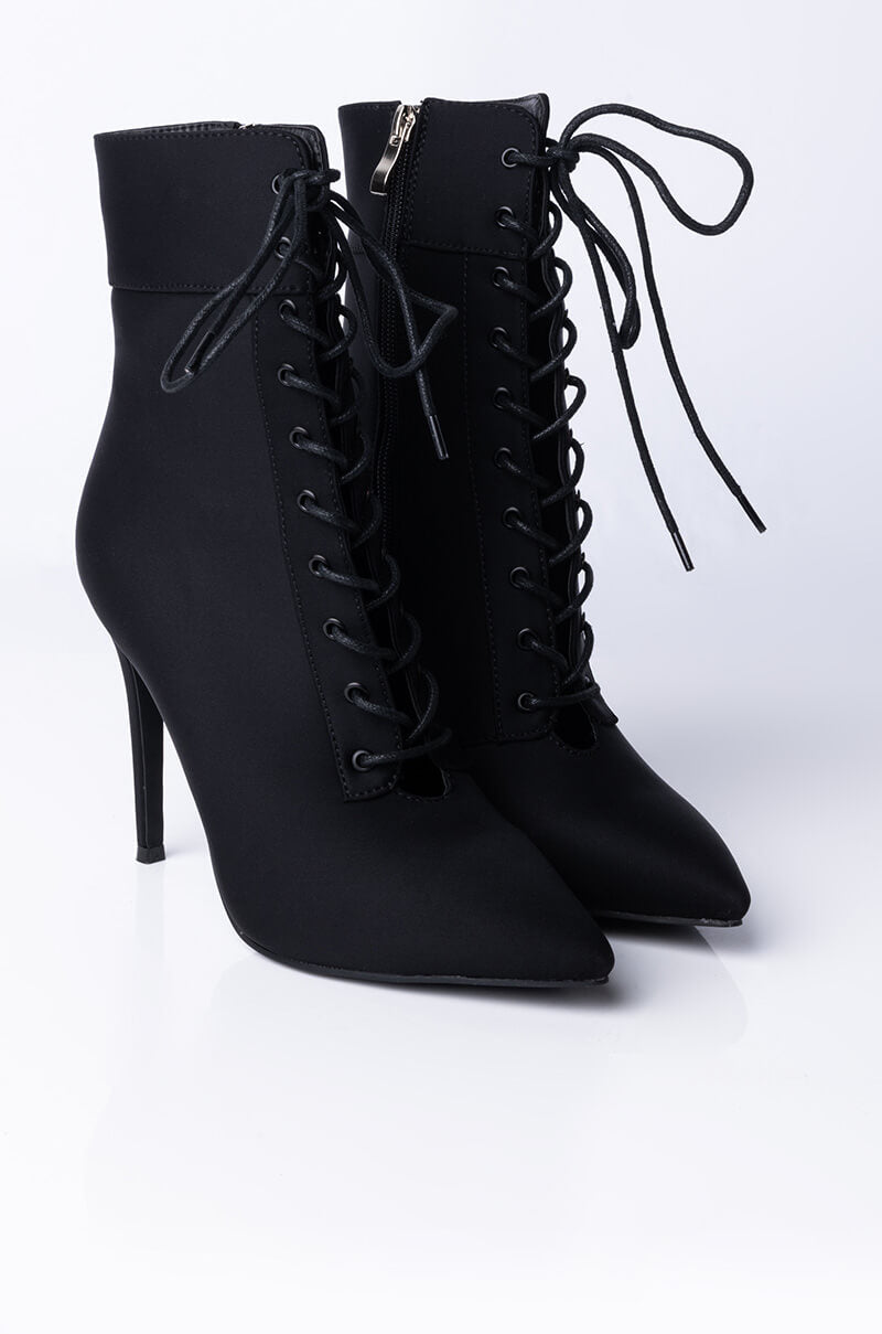 AZALEA WANG LIGHT ME UP STILETTO BOOTIE IN BLACK
