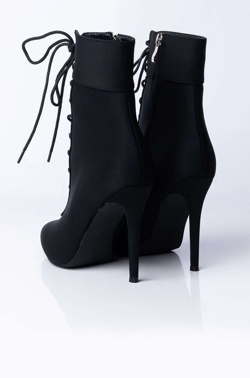 AZALEA WANG LIGHT ME UP STILETTO BOOTIE IN BLACK
