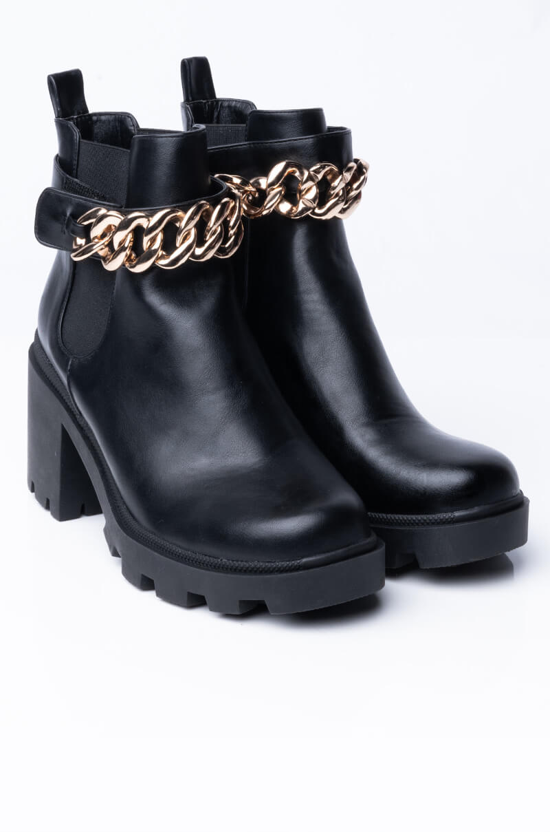 AZALEA WANG LOCK IT DOWN CHUNKY BOOTIE IN BLACK