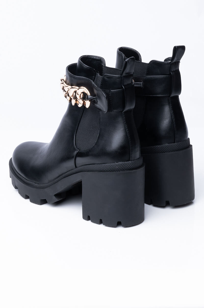 AZALEA WANG LOCK IT DOWN CHUNKY BOOTIE IN BLACK