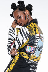 AZALEA WANG MISUNDERSTOOD CROP MOTO JACKET