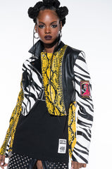 AZALEA WANG MISUNDERSTOOD CROP MOTO JACKET