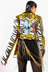 AZALEA WANG MISUNDERSTOOD CROP MOTO JACKET