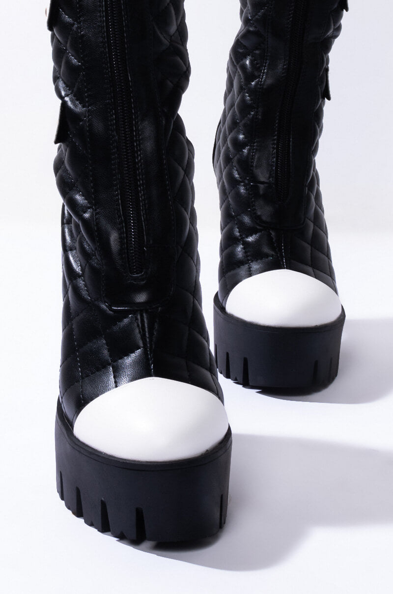 AZALEA WANG MORE ACTION LESS TALK BOOTIE IN BLACK