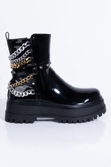 AZALEA WANG NEED MORE CHAINS BOOTIE IN BLACK