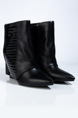 AZALEA WANG NEVER A BAD IDEA WEDGE BOOTIE IN BLACK