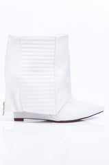 AZALEA WANG NEVER A BAD IDEA WEDGE BOOTIE IN WHITE