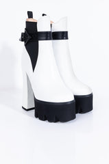 AZALEA WANG NIGHT IN ASPEN CHUNKY BOOTIE IN WHITE