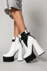 AZALEA WANG NIGHT IN ASPEN CHUNKY BOOTIE IN WHITE