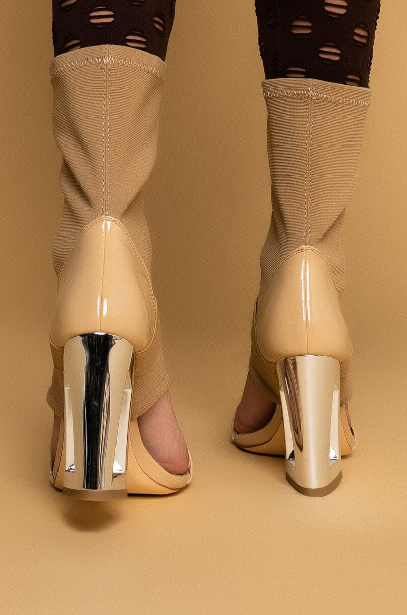 AZALEA WANG NOT LETTING YOU GO TONIGHT CHUNKY HEEL BOOTIE