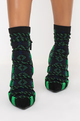 AZALEA WANG OLYMPUS HAS FALLEN STILETTO BOOTIE IN GREEN