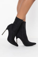 AZALEA WANG ONLY ONE FOR YOU STILETTO BOOTIE IN BLACK