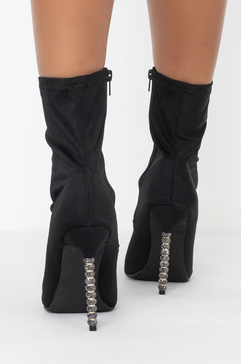 AZALEA WANG ONLY ONE FOR YOU STILETTO BOOTIE IN BLACK