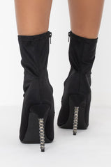 AZALEA WANG ONLY ONE FOR YOU STILETTO BOOTIE IN BLACK