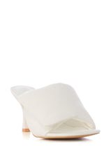 AZALEA WANG PHENOM WHITE PUFF SANDAL