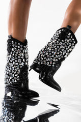 AZALEA WANG PLAYED YOU LIKE A GAME STILETTO BOOTIE IN BLACK