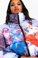 AZALEA WANG RENN ART MULTI PUFFER JACKET