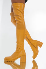 AZALEA WANG SEE ME IN YOUR DREAMS CHUNKY BOOT IN YELLOW