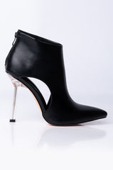 AZALEA WANG SEE ME ON THE COVER STILETTO BOOTIE IN BLACK