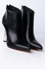 AZALEA WANG SEE ME ON THE COVER STILETTO BOOTIE IN BLACK