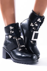 AZALEA WANG STAY FOCUS STILETTO BOOTIE IN BLACK