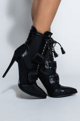 AZALEA WANG STAY FOCUS STILETTO BOOTIE IN BLACK