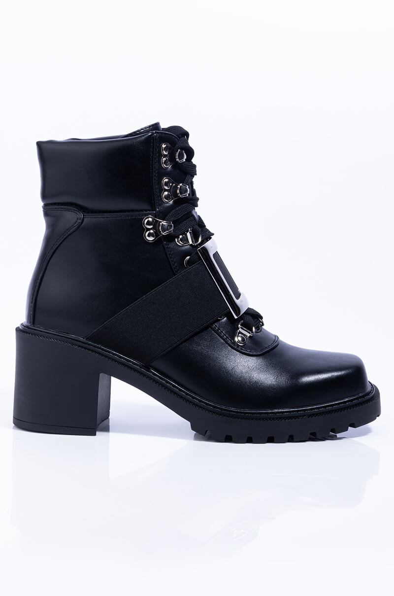 AZALEA WANG STAY FOCUS STILETTO BOOTIE IN BLACK