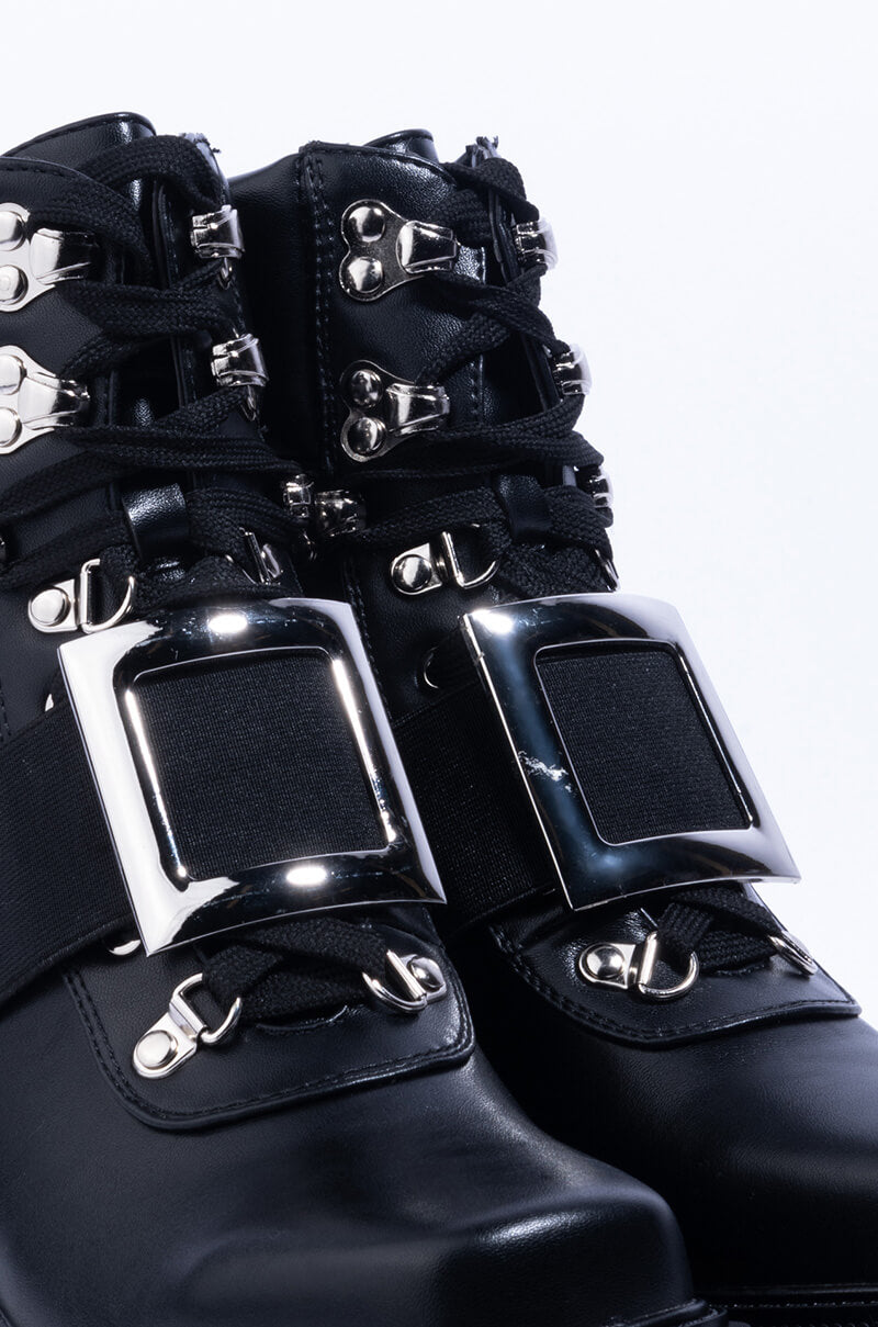 AZALEA WANG STAY FOCUS STILETTO BOOTIE IN BLACK